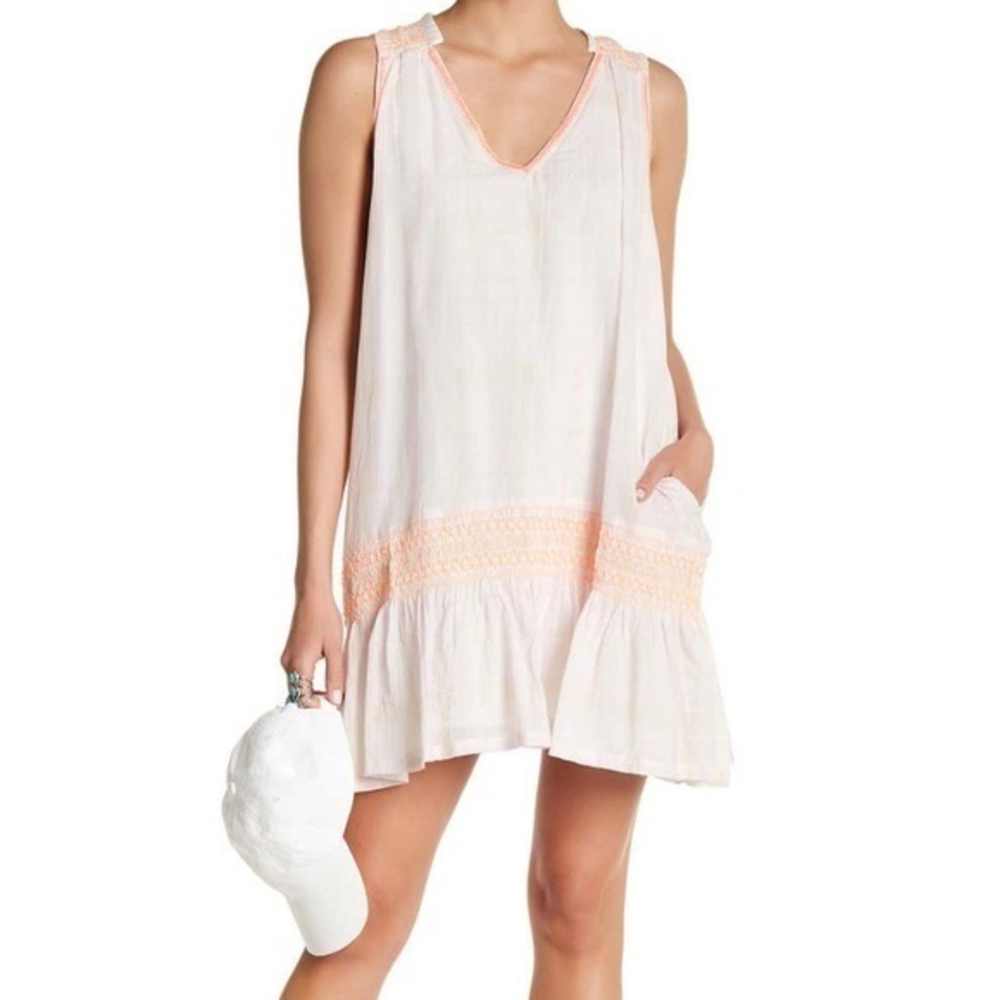 Free people run with me plaid mini dress M NWT